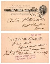 1896 PC Tanuis Basha & Son (NYC) to  N.N Hill Brass Co. (East Hampton, CT) picture