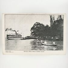 Grand Island Boating Tourists Postcard 1920s New York Ferry Boat Steamer C2777 picture