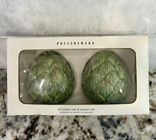 Pottery Barn French Country Artichoke Salt & Pepper Shakers Discontinued Style picture
