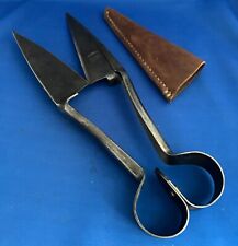 VINTAGE KEEN KUTTER SHEEP SHEARS w/ORIGINAL LEATHER BLADE SHEATH for PROTECTION picture
