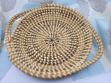 Vintage Handmade Charleston Sweetgrass Basket Serving Tray 10