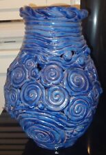 Hand Made Organic Ceramic Coil Brutal Vessel Vase 12” picture