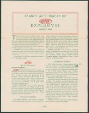 1913 Du Pont Explosives Brands & Grades Trade Circular Dynamite Powder Gun Rifle picture