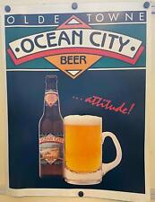 1989-90's OCEAN CITY MD BREWING CO OLDE TOWNE BEER ADVERTISING POSTER 19x25 picture