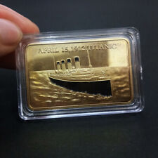 Titanic Commemorative RMS Gold Bar 1912 History Major Events Titanic Gifts Medal picture