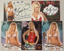 5 Different Autographed cards of Benchwarmer Lindsey Roeper - 1 is numbered picture