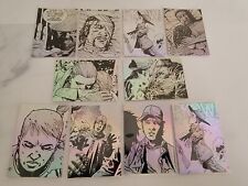2012 Walking Dead Comic Book Series 1 Foil Parallel Card Lot Of 10 picture