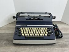 Vintage Adler Satellite T-A Electric Typewriter Blue Made In West Germany  WORKS picture