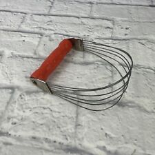 Vintage Red Wood Handled Wire Pastry Dough Cutter Blender Androck Steel USA picture