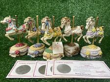 Heritage House Carousel Horse Country Fair Collection Lot of 5 Ex-Condition, picture