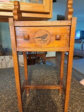 vintage wood smoking stand picture