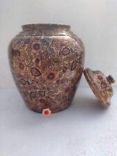 Pure Copper Matka Water Dispenser Pot with Tap & Lid for Storage Water Home picture