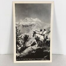 16-072 Mt Hood From Zigzag Canyon Timberline Lodge Oregon Vintage RPPC Postcard picture