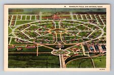 San Antonio TX-Texas, Aerial Randolph Field, Antique Vintage Souvenir Postcard picture