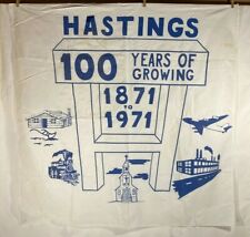 Vintage Hastings Michigan Cotton / Canvas Banner 35