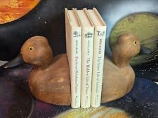 Vintage Heavy Brown Decpy Duck Hand Painted Ceramic Book Ends 6