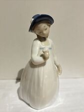 HUMMELWORK : REX -VALENCIA  SPAIN,  GIRL WITH  FLOWERS FIGURINE BLUE BONNET picture