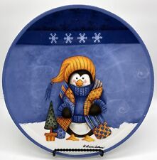 Linda Spivey Christmas Holiday Winter Snowman Peace Hope Love Plate 10” picture