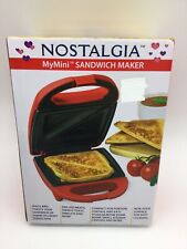 NEW RED Nostalgia MyMini SANDWICH Maker Pancakes Omelets Pizza French Toast Eggs picture