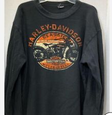 Harley Davidson Motorcycles The Woodlands Texas XL Thermal Shirt Black EUC picture