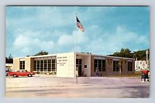 New Port Richey FL-Florida, New U.S. Post Office, 1950's Car, Vintage Postcard picture