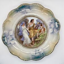 Antique K.St.T. Porcelain Decorative Hand Painted Plate Germany Silesia Cupid picture