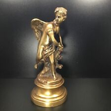 Vintage Victorian Figurative Style Metal State Sculpture Winged Putti 13