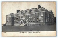 1908 The New High School Exterior Patchogue Long Island New York NY Postcard picture
