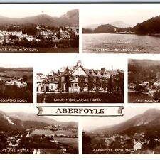 c1940s Aberfoyle, Perthshire, Stirling, Scotland Multi View RPPC Collage PC A132 picture