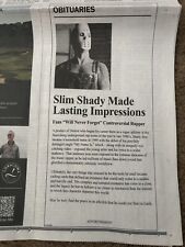RARE Eminem Death of Slim Shady Detroit News Obituary Promo May 13, 2024 picture