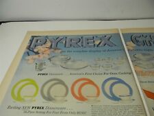 Vintage 1950s Pyrex Gift Fair 2 Page Print Ad 5G1 picture