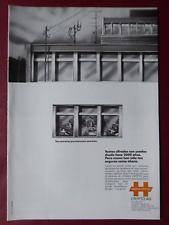 12/1986 PUB HAGELIN CRYPTOS ZUG SECURITY ORIGINAL TRANSMISSION SPANISH AD picture