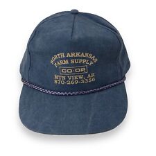 Vtg New North Arkansas Farm Supply Co-Op Snapback Blue Rope Trucker Cap Hat OS picture