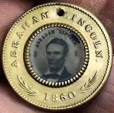 Unlisted Lincoln & Hamlin Political Campaign Ferrotype Sim to DeWitt-AL 1860-101 picture