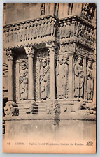 c1910s Arles Saint-Trophime Church Statues France Cathedral Antique Postcard picture