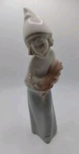 Retired Lladro Girl Figurine #4677 Shepherdess W/ Rooster 7 3/4