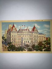 State Capitol Building Albany New York Vintage Unposted Linen Postcard picture