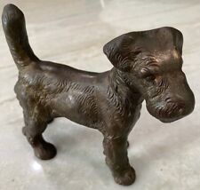 Vintage Cast Iron with Bronze Finish (Airedale) Terrier Doorstop-SOLID picture
