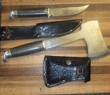 Vintage Western Cutlery Co. Hatchet And Knifr Set Made in Boulder Colorado USA picture