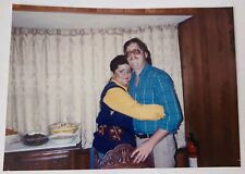 Vintage 1980s Found Photograph Original Photo Couple Man Woman Mullet Mustache picture