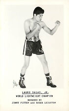 RPPC Lauro Salas Jr. World Lightweight Boxing Champ 1951 Lion Of Monterey 1950's picture