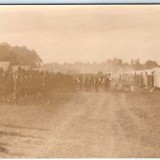 c1910s Military Parade Band RPPC Army Barracks USMC Soldier Real Photo Tent A128 picture