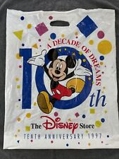 1997 Disney Store 10th Anniversary Plastic Bag - A Decade of Dreams picture