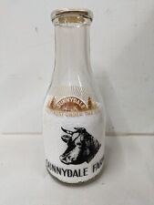 Vintage Sunnydale Farms TRPQ Quart Milk Bottle Maine ME picture