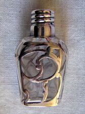  SMALL ANTIQUE SILVER FILIGREED & ENGRAVED AMERICAN SCENT / NIPPER FLASK 1878-95 picture