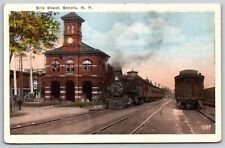 Postcard Erie Depot, Elmira NY RR M180 picture