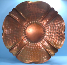 Vintage Large Hammered Copper Bowl w/ Hanger 3
