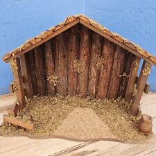 Large Nativity Wooden Stable Manger Creche Christmas Holiday 20