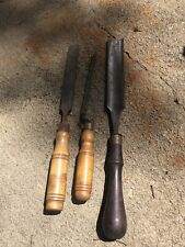 Lot Of 4 Vintage Wood Chisels Buck Brothers, DR Barton, Unknown picture