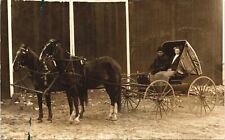 HORSE & BUGGY antique real photo postcard rppc PLEASANT PLAIN IOWA IA c1910 picture